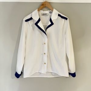 Vintage French Chic Blouse (S/M)
